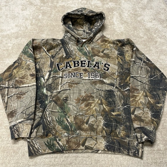 Cabela's Other - Men's Camouflage Camo Cabela's Woodland Seclusion 3D Hoodie Sweatshirt size LG